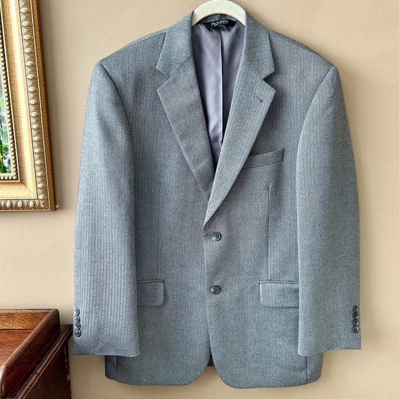 Jos. A. Bank Other - Jos A Bank Gordon Sport Coat Gray Herringbone Silk Camel Hair Blazer 40 SH